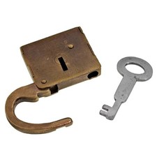 Vintage PADLOCK 1937 PATENT 464452 Brass Tourtel (Padmore & Beddoes) - Ref.P619