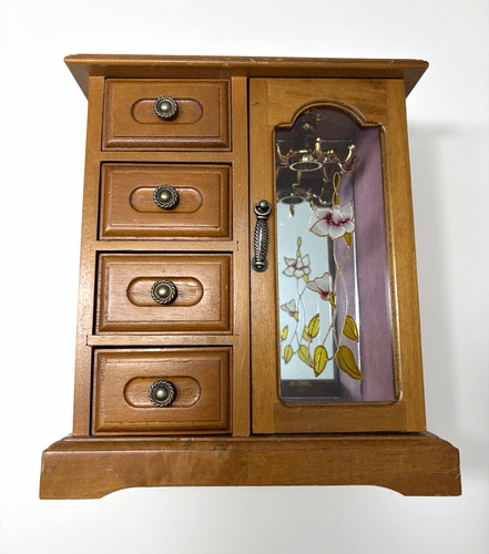 Vintage wooden jewellery box - jewellery,