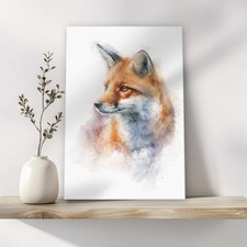 Fox Portrait Canvas Print Wall