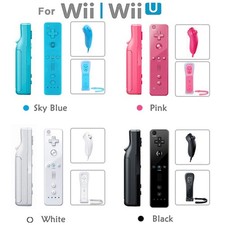 NEW Motion Plus Remote Controller + Nunchuck for Nintendo Wii / Wii U Console 💖