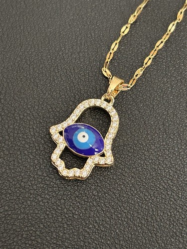 18k gold plated hamsa evil - hamsa,
