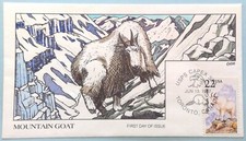 Scott 2323 FDC Mountain Goat American Wildlife CAPEX Collins Hand Painted Cachet