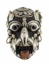 Tibetan Kapala Or Monkey Skull Cup - Cranial Cap - Buddhist Ritual