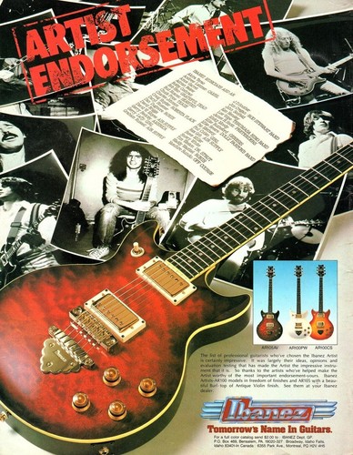 Vtg 80s ibanez - ibanez, artist