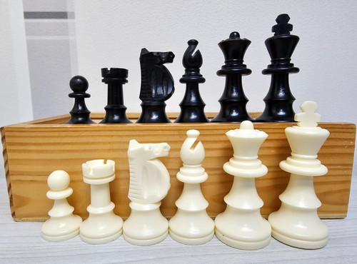 Vintage antique plastic chess - vintage,