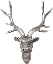 42cm Wall Mounted STAG HEAD DEER ANTLERS Wall Plaque Decoration Sculpture Figure