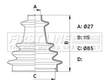 FIRST LINE Front Outer CV Boot