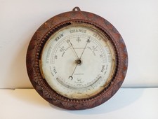 Aneroid Carved Oak Barometer J. J. Wainwright & Co Birmingham Ercept N.E Direct 