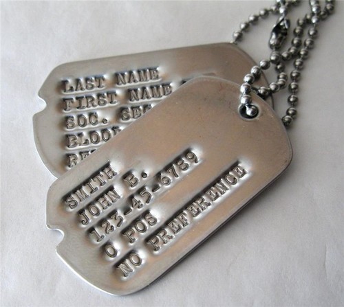 Dog tags notched military - dog,