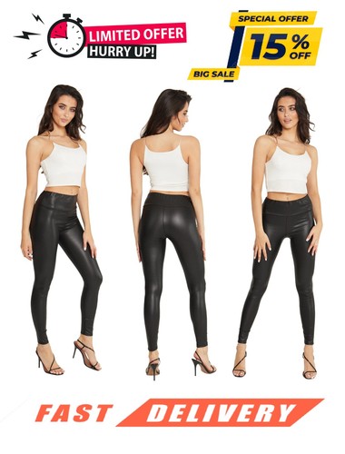 Women wet look highwaist - look, pu