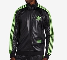 ADIDAS ORIGINALS OG CHILE 62 TRACKTOP BLACK  WET LOOK UK M NEW RARE LAST 1