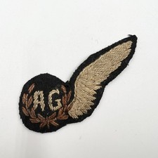Genuine WW2 RAF Royal Air Force Air Gunner Cloth Wing Locally Made