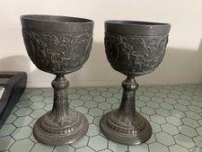 Pair of Pewter Goblets