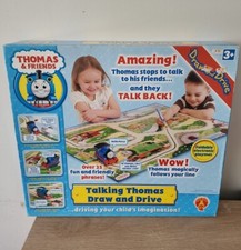 NEW 2008 Talking Thomas Draw & Drive Playset Battery Train Engine Kids Toy