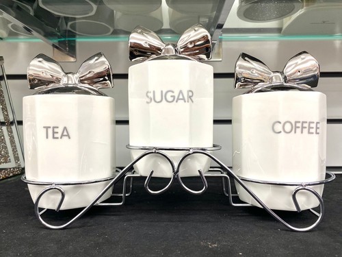 Tea coffee sugar jar with - tea,