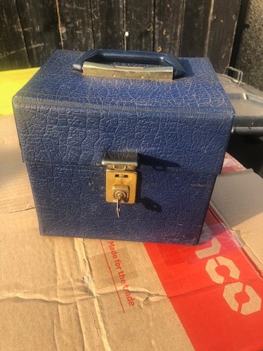 Vintage blue vinyl record - vintage, box