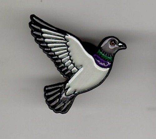 Racing pigeon pin badge - , v2
