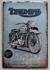 TRIUMPH MOTORCYCLE PLAQUE SIGN