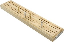 Wooden British cribbage board