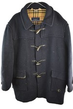 BURBERRY Navy Duffle Coat size 54 Reg Mens Overcoat Casual Outdoors Outerwear