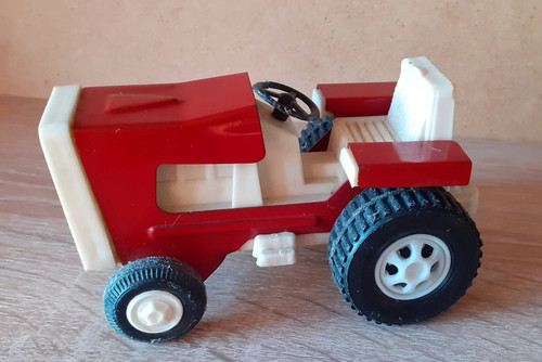 Vintage farm tractor metal toy - vintage,