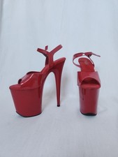Red Patent 8 Inch Sling Back