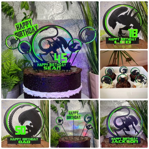 Alien inspired acrylic cake - ,