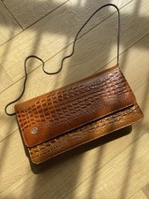 Vintage Retro Crocodile Skin Bag - Genuine Crocodile Skin - 1970s
