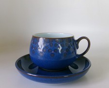 DENBY MIDNIGHT BLUE  CUP & SAUCER - GOOD CONDITION
