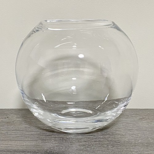 Vintage clear glass round - clear,