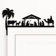 Nativity scene door - scene, ornament