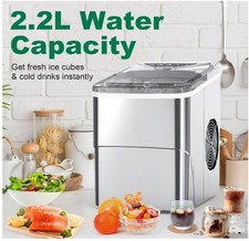 Portable  Countertop Ice Maker Machine 2L  Fast 6-Min Ice Cubes w/LED Display