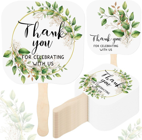 Pcs wedding hand paper fans - pcs,