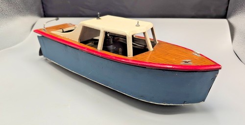 Vintage 1950s tin hull wood - tin,