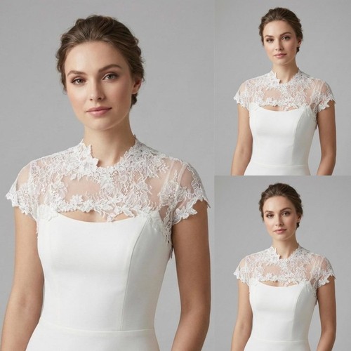 Bridal lace jacket - jacket, bride