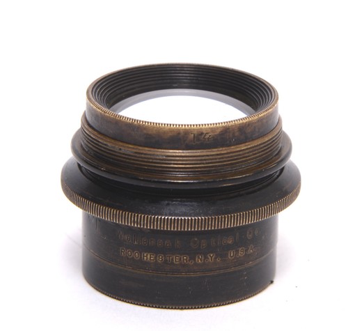 Vintage wollensak brass lens - @,