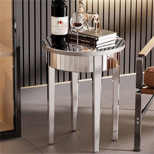 Modern silver mirrored end - modern,