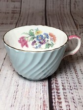 Vintage Aynsley Baby Blue Gold Trim Swirl Tea Cup Bone China England