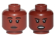 Lego Minifigure, Head Dual Sided Female, Da-3626pb2593-Choose Color-Color Choice