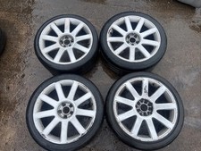 Audi TT Mk1 8N, 18x 8J RS4 9 Spoke Alloy Wheels & Tyres 5x100 Genuine