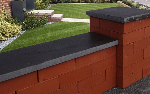 Black basalt natural stone - black,