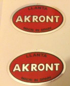 AKRONT RIM DECALS X 2