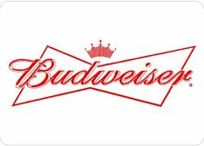 BUDWEISER Beer lager workshop pub bar logo Fridge Freezer Sticker or wall x2 A5