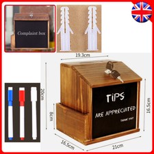 Wooden Suggestion Box Tip Jar