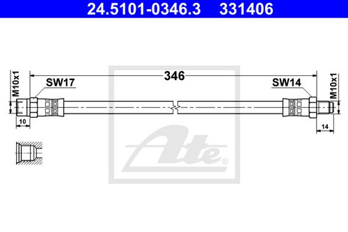 New brake hose for - brake,