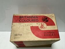 Vintage Britannia Yellow Chalk Non-Toxic School Chalk Art Materials Chalk Board