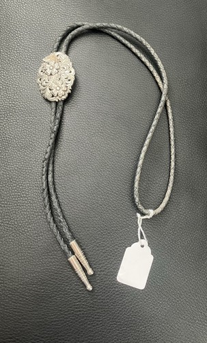 Vintage silver tone bolo - vintage, tie