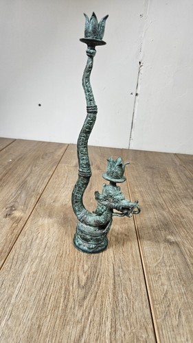 Naga dragon statue candlestick - naga,