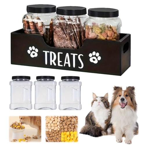 Wooden pet snack storage - storage, box