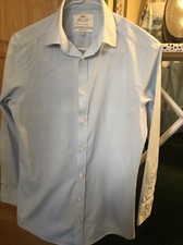 Hawes And Curtis Extra Slim Fit 15 Inch Blue Shirt